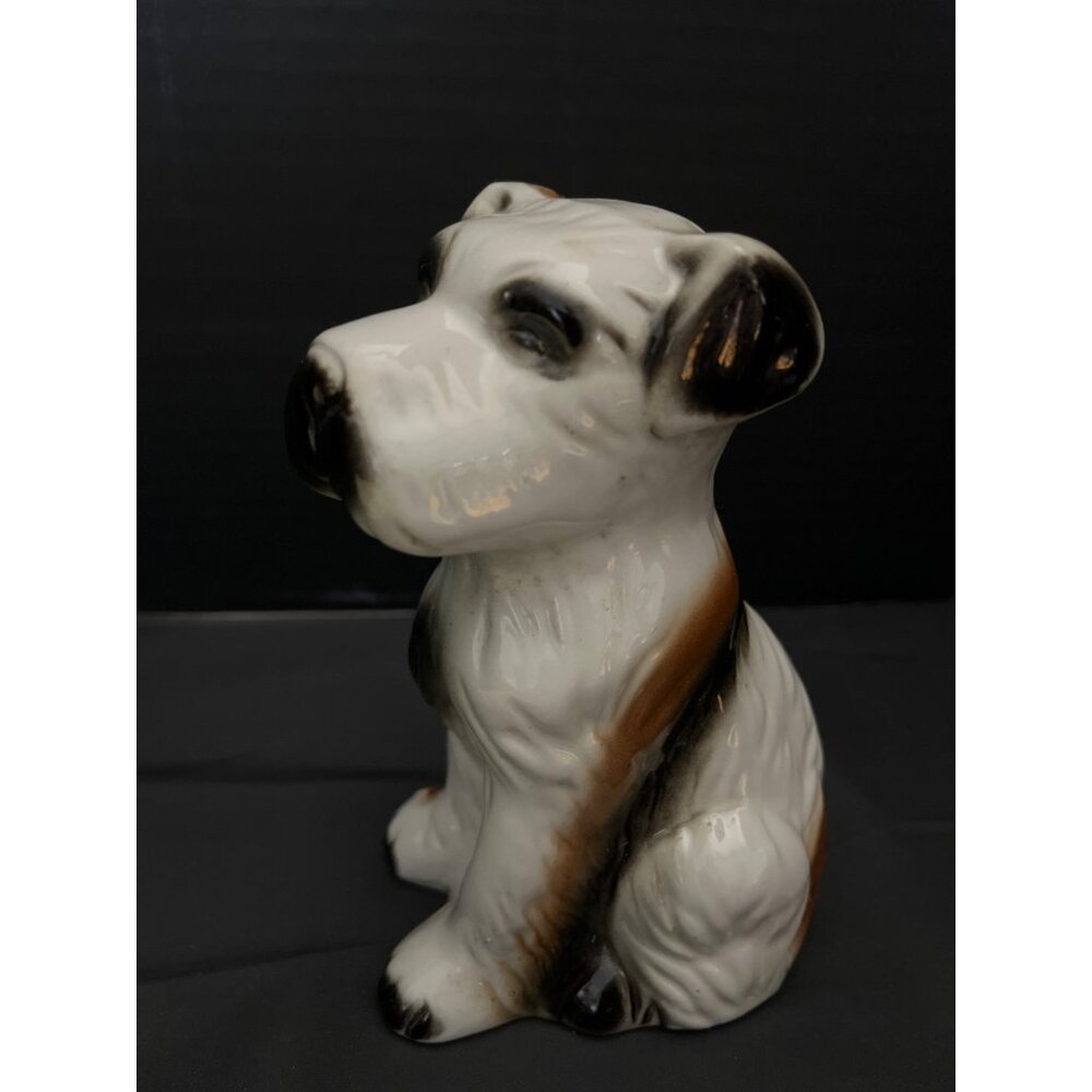 Vintage MCM Porcelain Terrier Figurine Excellent Detail 6 1/2”
